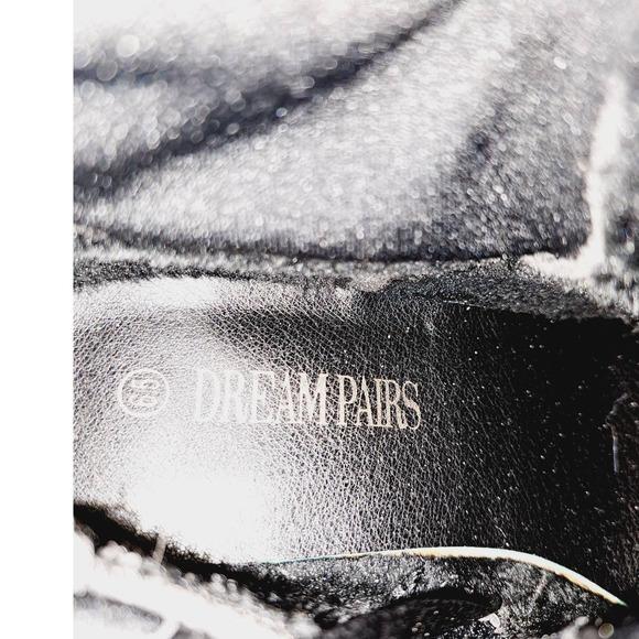 Dream Pairs Black Faux Suede Low Heel Over The Knee Comfort Round Toe Boots 6.5 - Picture 9 of 11